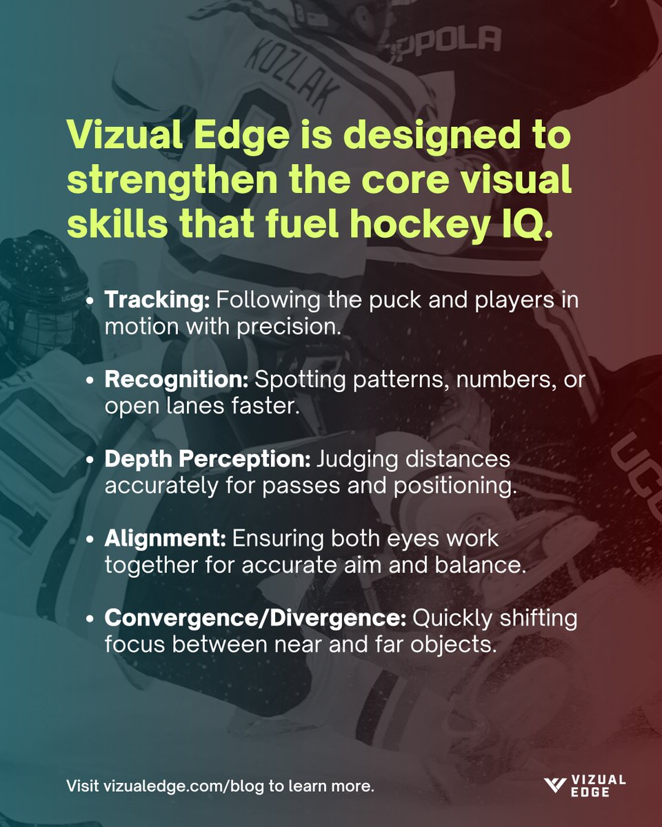 #Hockey IQ is what separates good players from great ones — and it’s not built on ice time alone. Our latest blog breaks down how #visiontraining helps players make faster, smarter decisions in every game situation.

Read more here: vizualedge.com/blog.