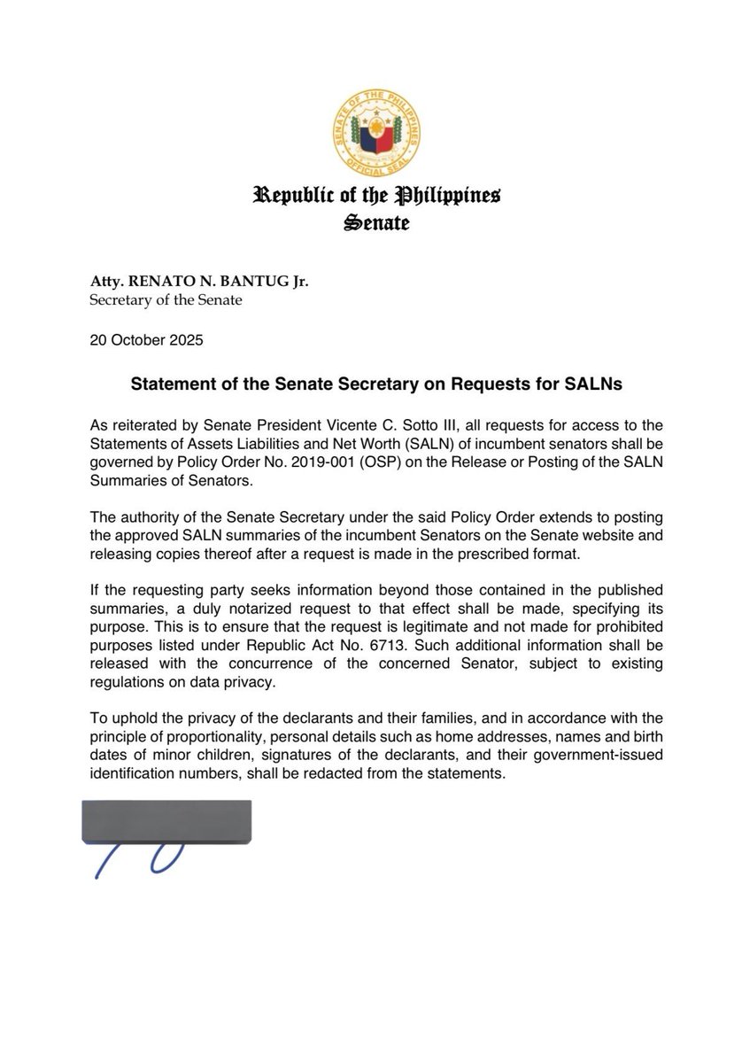 nimfaravelo's tweet image. Kailangan ng notarized request kapg hihingi ng kopya ng SALN ng mga senador @dzbb