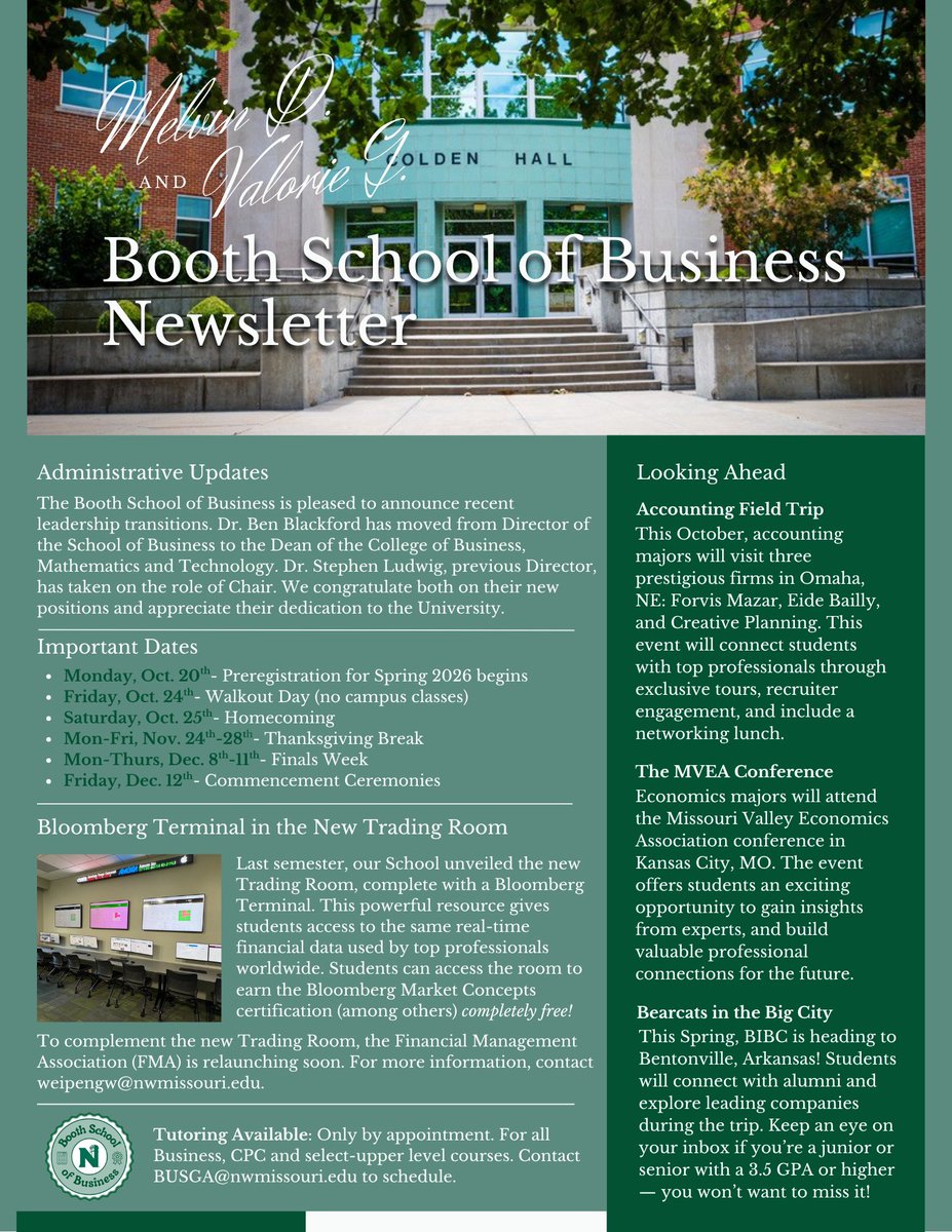 The Booth School of Business is excited to share our Fall 2025 Newsletter!

Explore what’s new and see how our Bearcats are preparing for success.
