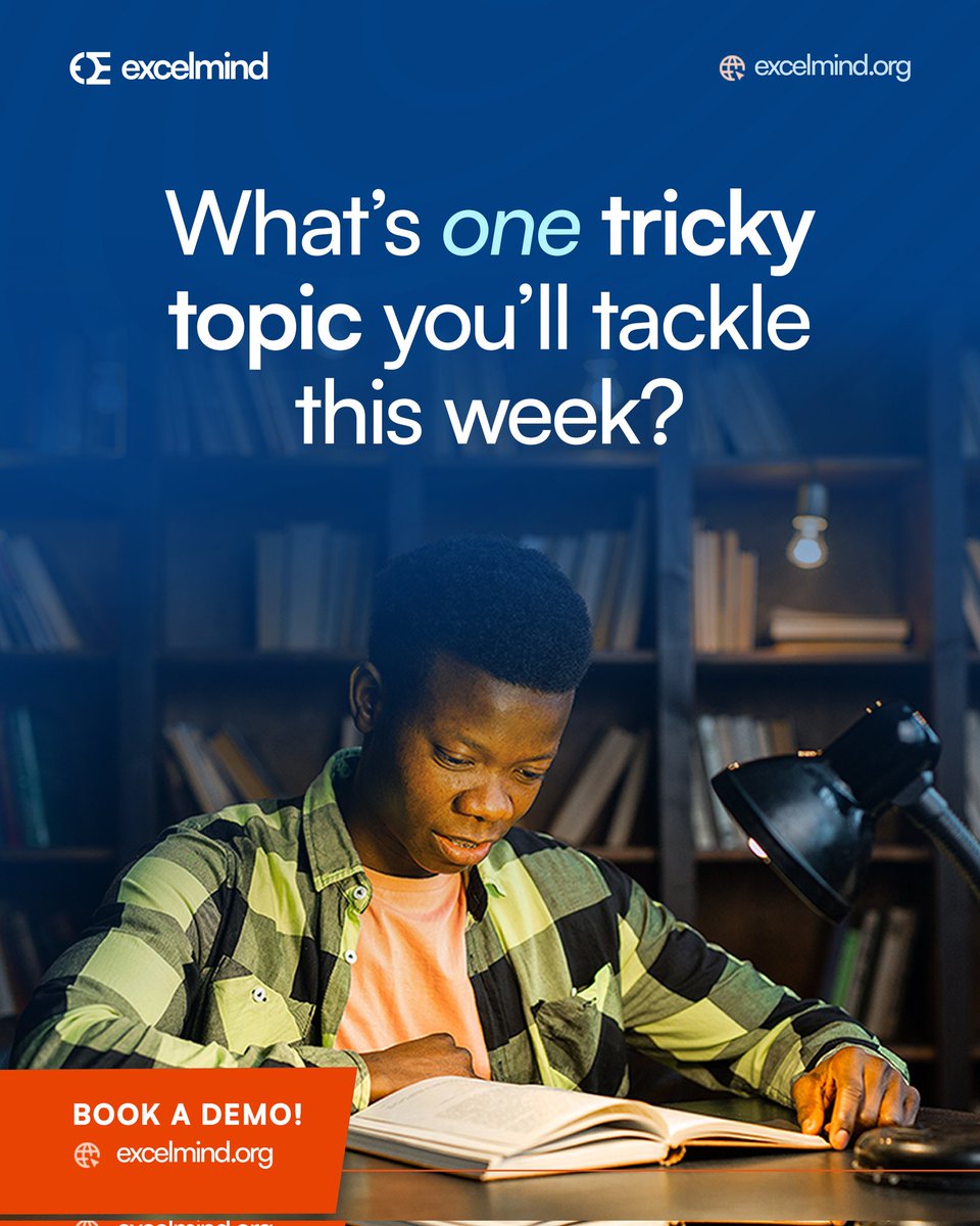 joinexcelmind's tweet image. As a school or teacher, what’s one tricky topic you’re tackling this week? 👀
The kind that makes you stare at your notes like they’re written in ancient Greek 😅
Here’s the key to completing it successfully:
Start small, stay consistent, and if you’re on ExcelMind, it’s even…