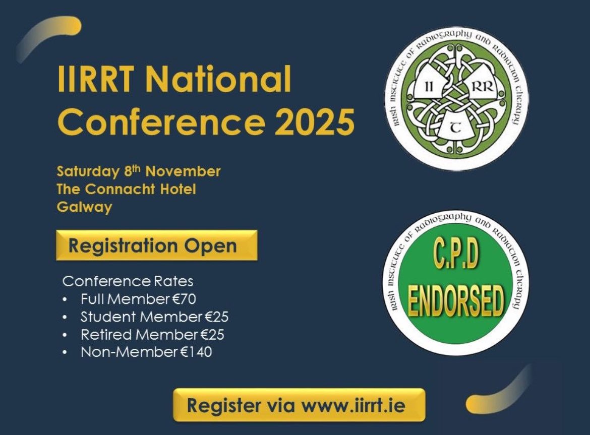 Three weeks to go until the IIRRT National Conference on Nov 8th at the Connacht Hotel, Galway! A full day of talks, networking, refreshments, lunch and a social reception to close #CPD #WRD #IIRRTConf25 Book: iirrt.ie/26th-iirrt-nat…