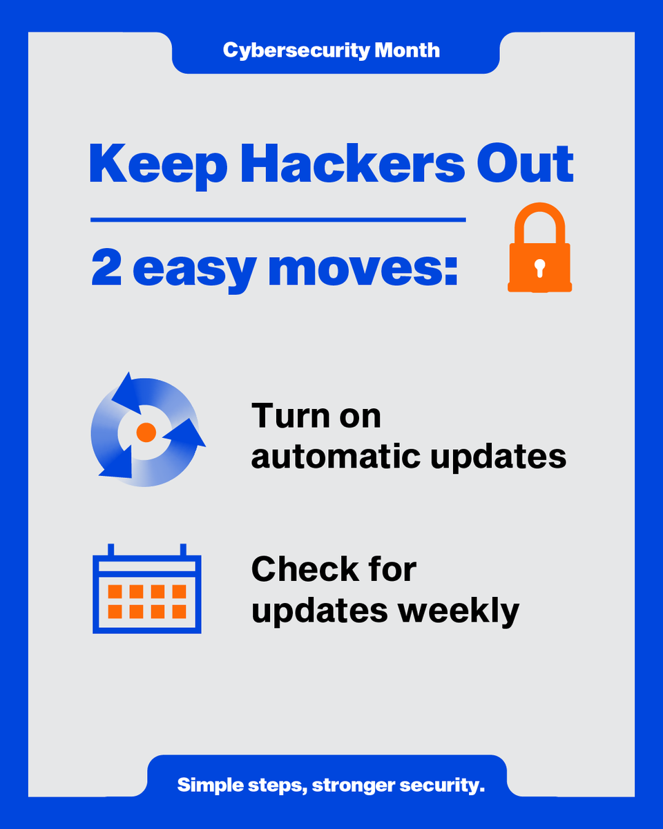 Outdated software = open door for fraudsters. Your best defense? Keeping systems updated.
✅ Turn on auto-updates
✅ Do a quick weekly check

🔒 Stay a step ahead of fraud ➡️ bit.ly/4mWdZV6