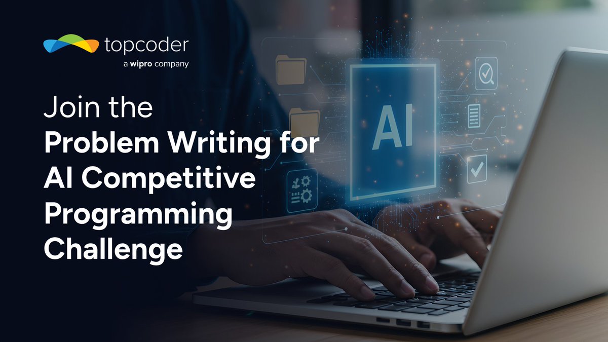 Topcoder's tweet image. Vibe coding is here - and it’s changing the game.

In this new Topcoder challenge, you’re not writing code.
You’re writing the problems that AI will try to solve.

Think of it as competitive programming meets prompt engineering.

Link in the comments for more details.

#topcoder