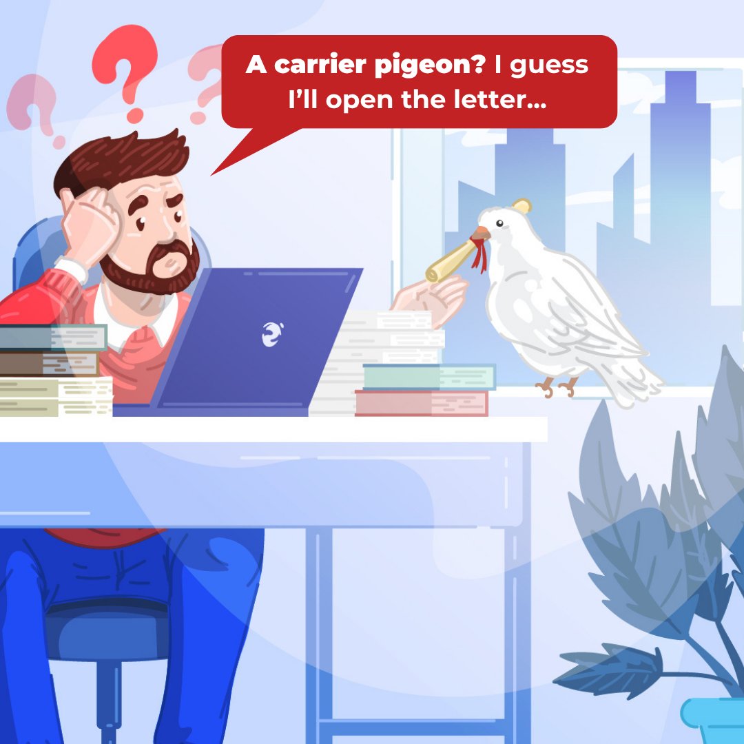 CustomCompute15's tweet image. Relying on pigeons for cybersecurity? Probably not your best move. 🕊️ Partner with an IT team that tackles modern threats head-on and keeps your business secure from every angle. No carrier birds required!
#CustomComputerSolutions #Cybersecurity #ManagedIT #BusinessSecurity