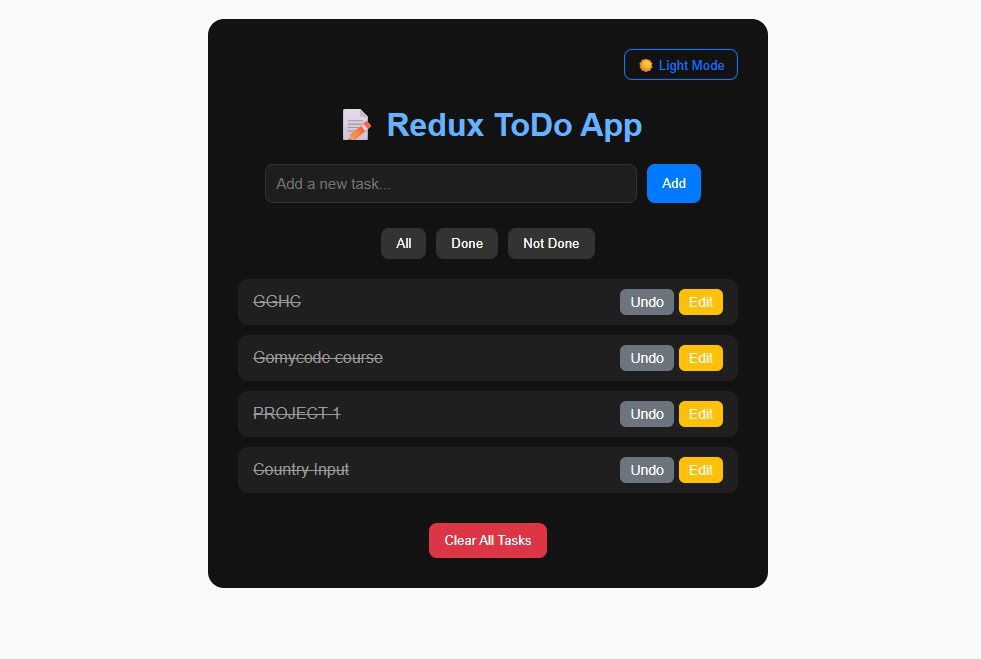 newness_isAstar's tweet image. Just built a Redux ToDo App using React + Redux ⚛️💪
From adding tasks to filtering and theme switching - everything’s powered by Redux magic 🔥
Link drops soon!
#ReactJS #Redux #FrontendDev #BuildInPublic