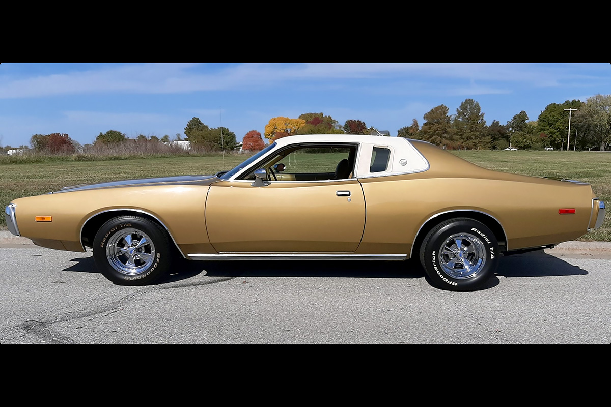 ClassicInd's tweet image. Gary Cooksey sent us this photo of his Charger and wrote "It's so fun to cruise in and watch the heads turn." Beautiful car, Gary! The gold paint really shows off those "Coke bottle" curves. #MoparMonday #Dodge #Charger #classiccar #restoration #ClassicIndustries