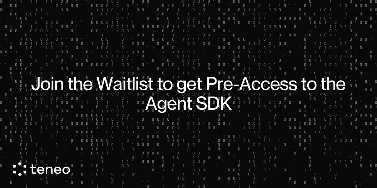 𝗗𝗲𝘃𝗲𝗹𝗼𝗽𝗲𝗿𝘀, 𝗶𝘁’𝘀 𝘆𝗼𝘂𝗿 𝘁𝘂𝗿𝗻. ⚙️

We’re opening a Pre-Access Waitlist for early access to the Agent SDK and Chat Room, the foundation for building, testing, and deploying your own AI Agents.

If you’re ready to experiment with real-time public data,