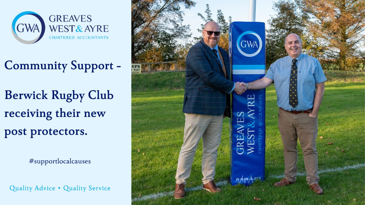 GreavesWestAyre's tweet photo. We are always proud to support and engage with our local communities, and we're especially pleased to lend a hand to Berwick Rugby Club by providing new post protectors for their pitch.
Read more here - https://t.co/ONvn8XauWw 

#supportlocalcauses #communitysupport https://t.co/Ky2jV4XeiD
