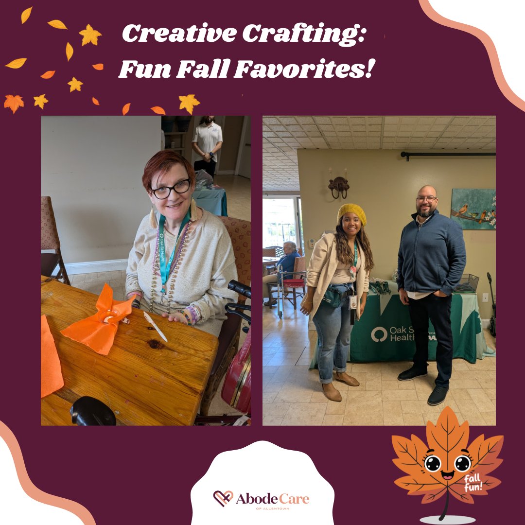 Our residents got crafty this season, turning fall favorites into works of art! From cozy colors to creative touches, every project was filled with imagination and a little autumn magic. 

#CreativeCrafting #fallfavorites #AutumnArtistry #autumnvibes #SeasonalSmiles