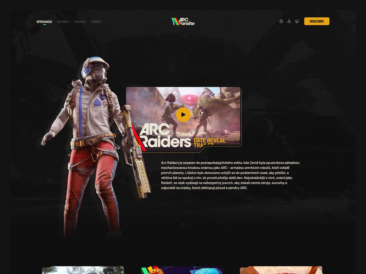 ARC Raiders playtest just wrapped and obviously I had to start designing a fansite 🎮