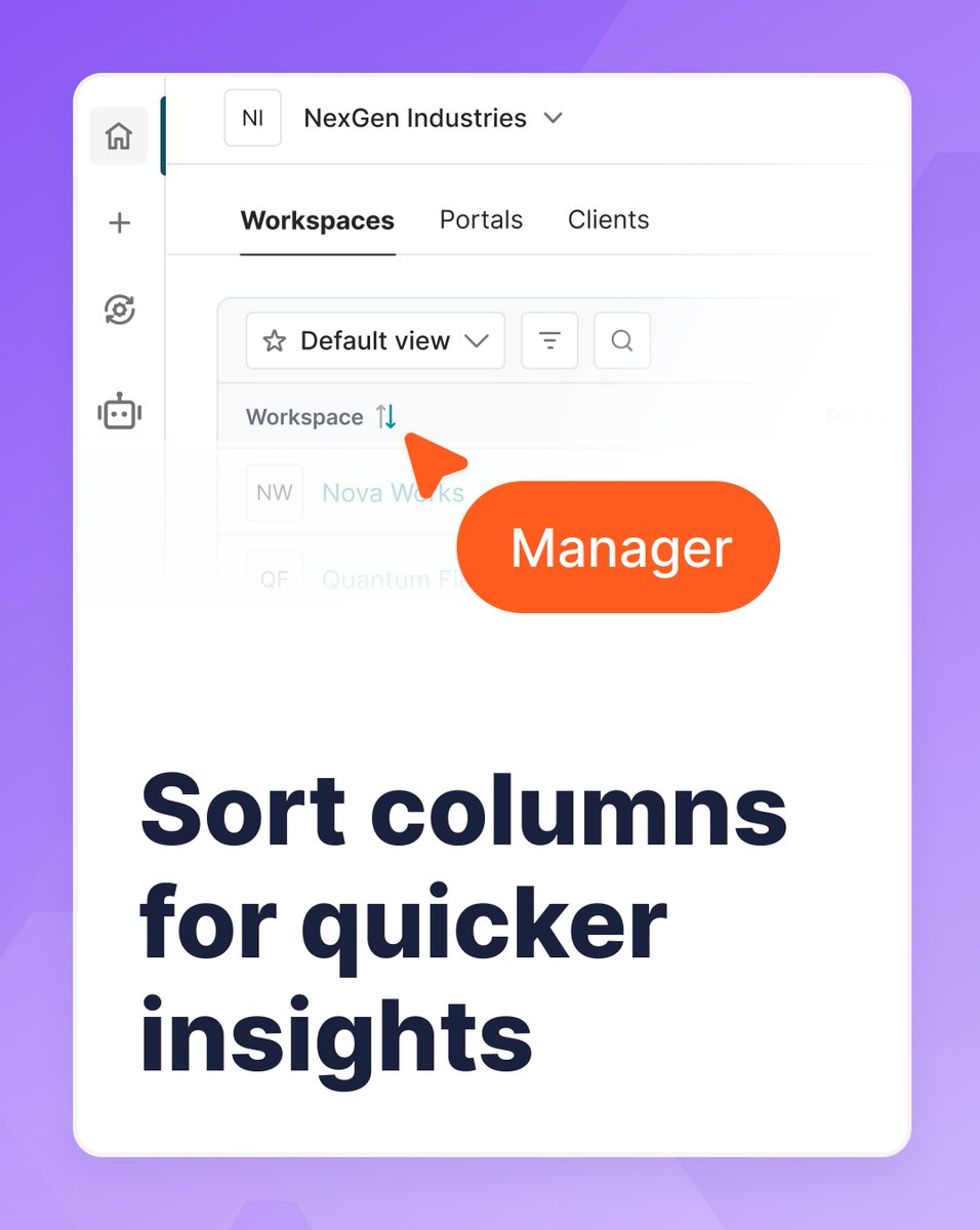 nimbuswebinc's tweet image. 🆕 Dashboard upgrade → Column Sorting is here!
Bring the most important data to the top with just one click:
📊 Sort by name, creation date, last visit, number, and more
⚙️ Apply sorting org-wide – or just for yourself with a custom view
🚀 Sub-sorting is coming soon (sort by…
