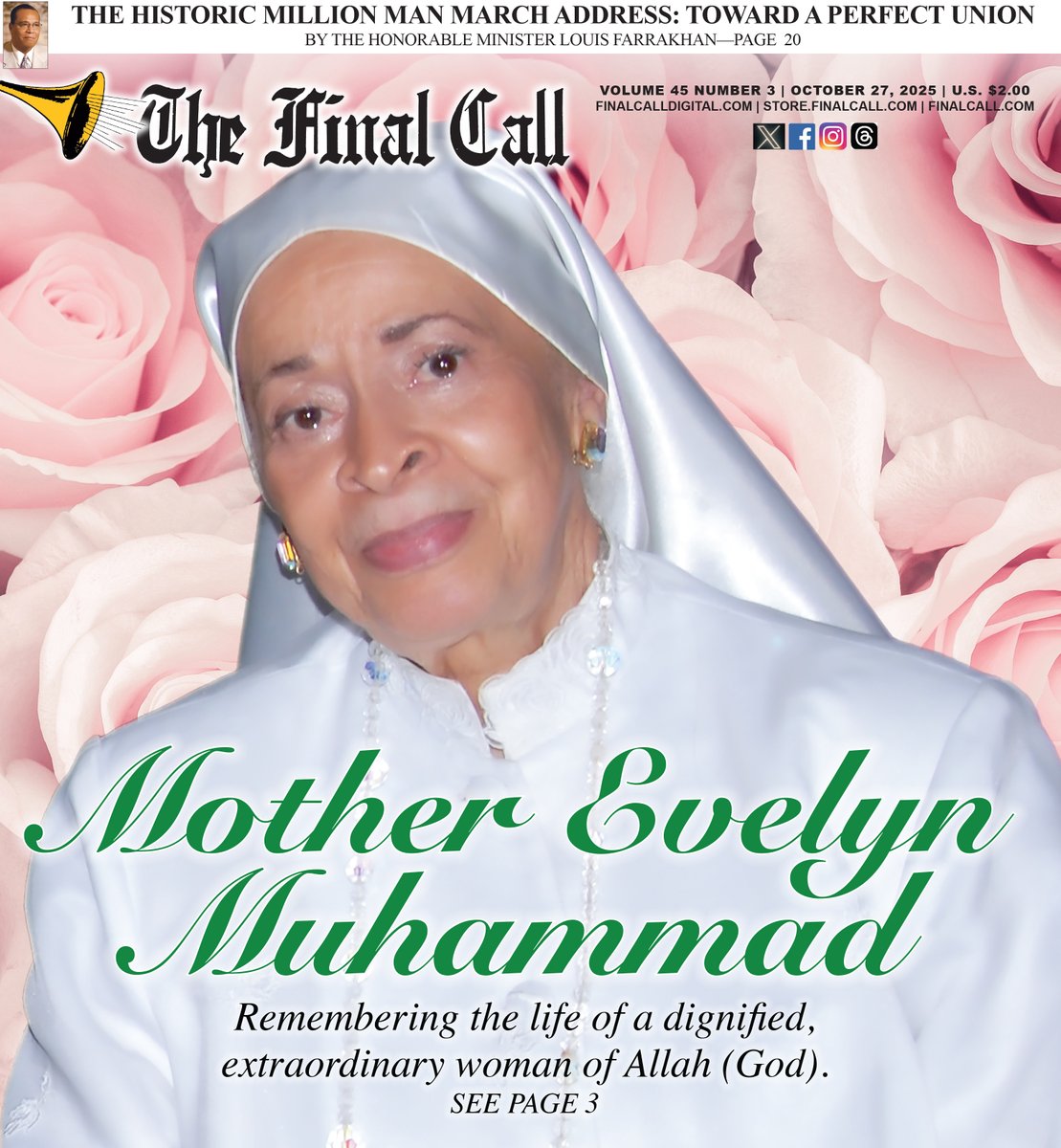 TheFinalCall's tweet image. New Edition:: Mother Evelyn Muhammad
Remembering the life of a dignified extraordinary woman of Allah (God).

Read more at finalcall.com