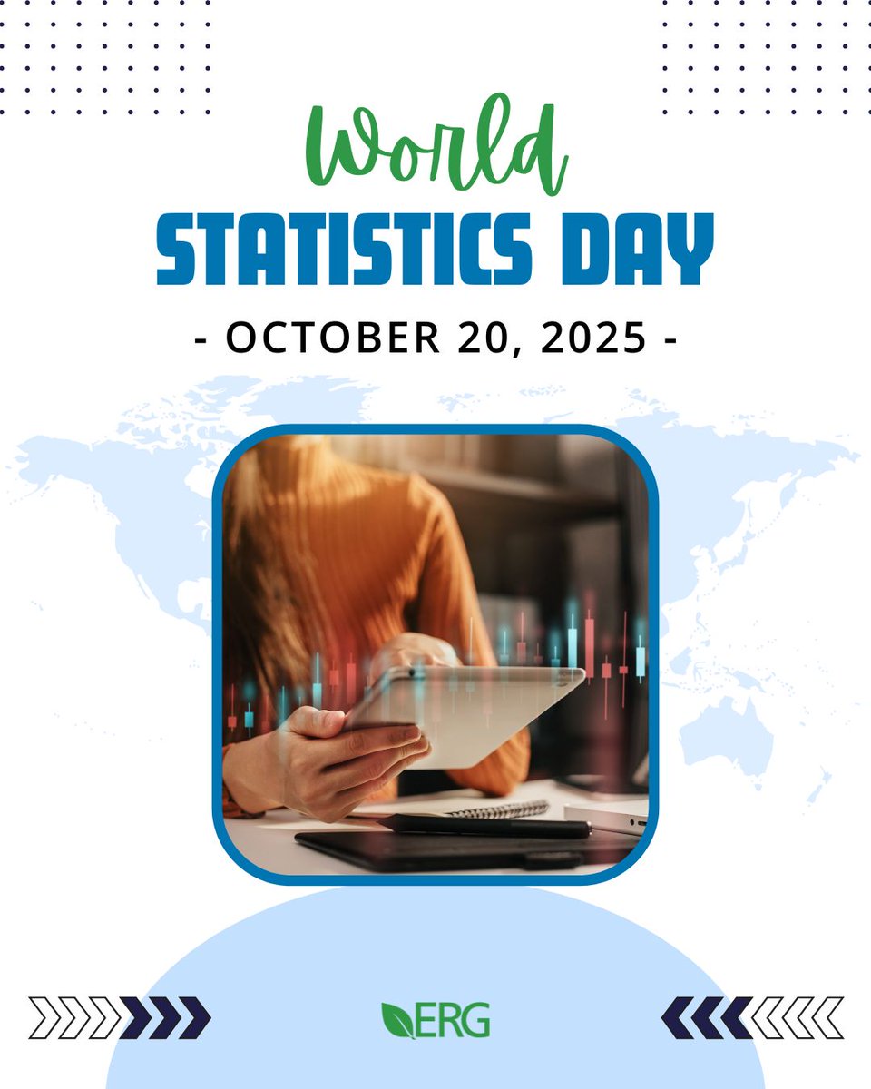 Today, ERG celebrates World Statistics Day. Reliable data powers everything we do, from policy development and economic analysis to environmental planning. Quality data drives smart decisions and improved processes. Learn more: erg.com/#services

#WorldStatisticsDay