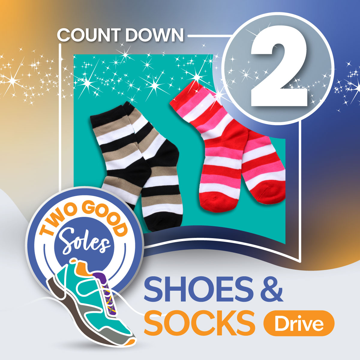 PascoCountyPIO's tweet image. 2 Days! 

Let’s “solebrate” Wednesday, October 22nd as we bring our Two Good Soles Shoes &amp;amp; Socks Drive home! Join us for a special ceremony honoring all who are helping local students succeed. 

For more information, visit:  mypas.co/TwoGoodSoles.  

#PascoProud #shoesandsocks