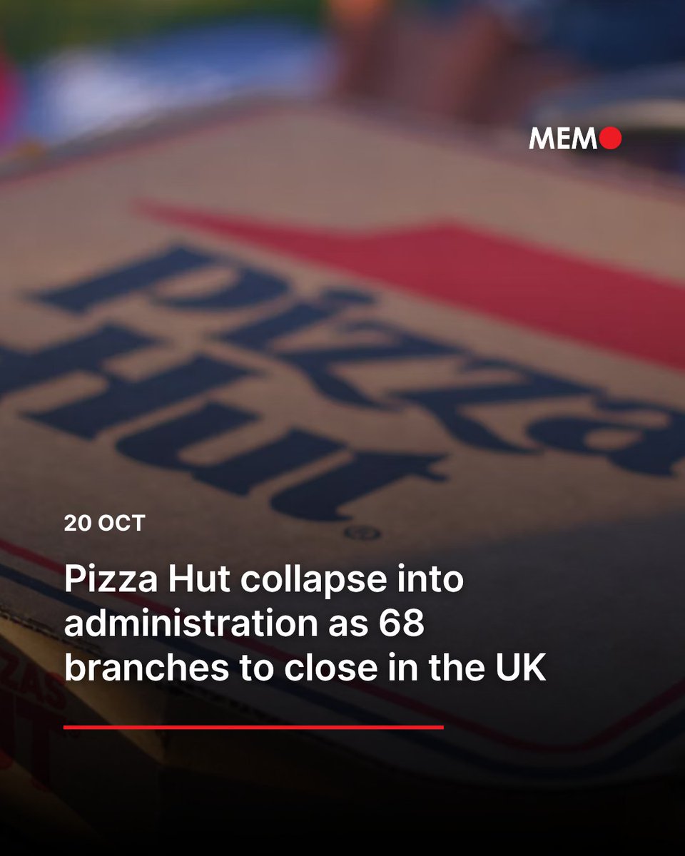 Pizza Hut has entered administration, resulting in plans to shut down 68 outlets across the UK.
