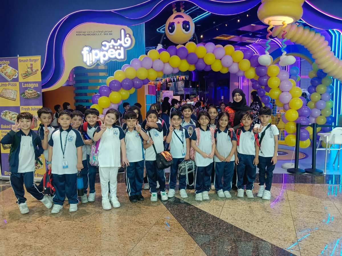 PamirSharjah's tweet image. School Trip – Primary Section | 8-10-2025 ✨🎒

Students from Grades 1 and 2 had an incredible day during their entertainment trip to *Flipped, Sharjah*! 🤸‍♂️💫

#PamirPride #FlippedSharjah #PrimaryFun #HappyHearts #LearningThroughPlay #SchoolAdventures