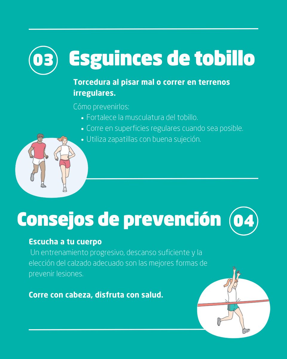 ¡Los accidentes no están invitados a La Carrera de las Empresas! 🏃‍♀️ Si eres corredor ocasional, estas son las 3️⃣ lesiones más habituales que debes aprender a prevenir por #LaSaludDelDeporte