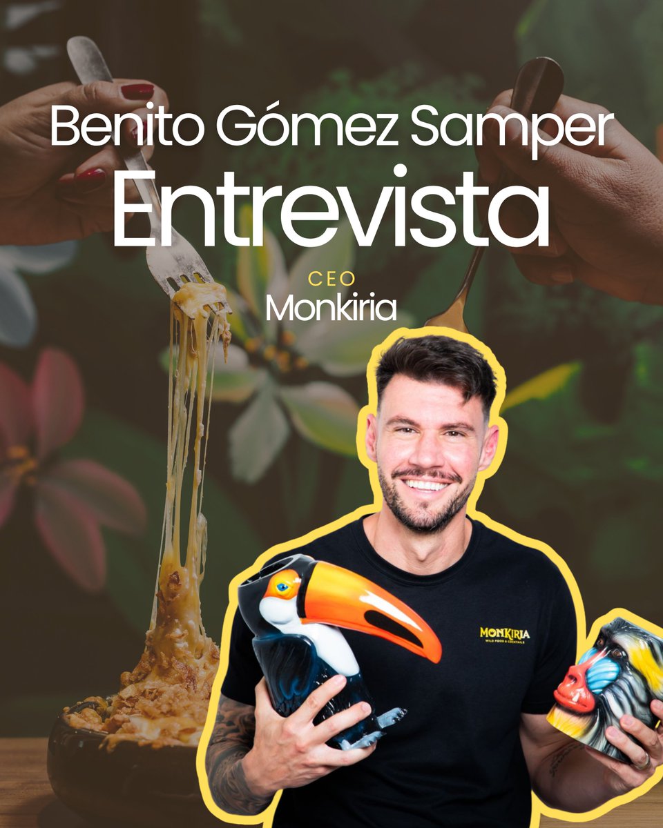 mundofranquicia's tweet photo. 📢 ¡Entrevistamos a Benito Gómez Samper, CEO de Monkiria! 🍹🌴

Descubre por qué Monkiria se está convirtiendo en “the place to be” dentro del sector hostelero.

🔗 Lee la entrevista completa 
https://t.co/mWDMfEO4h8 https://t.co/64dIvjKhys