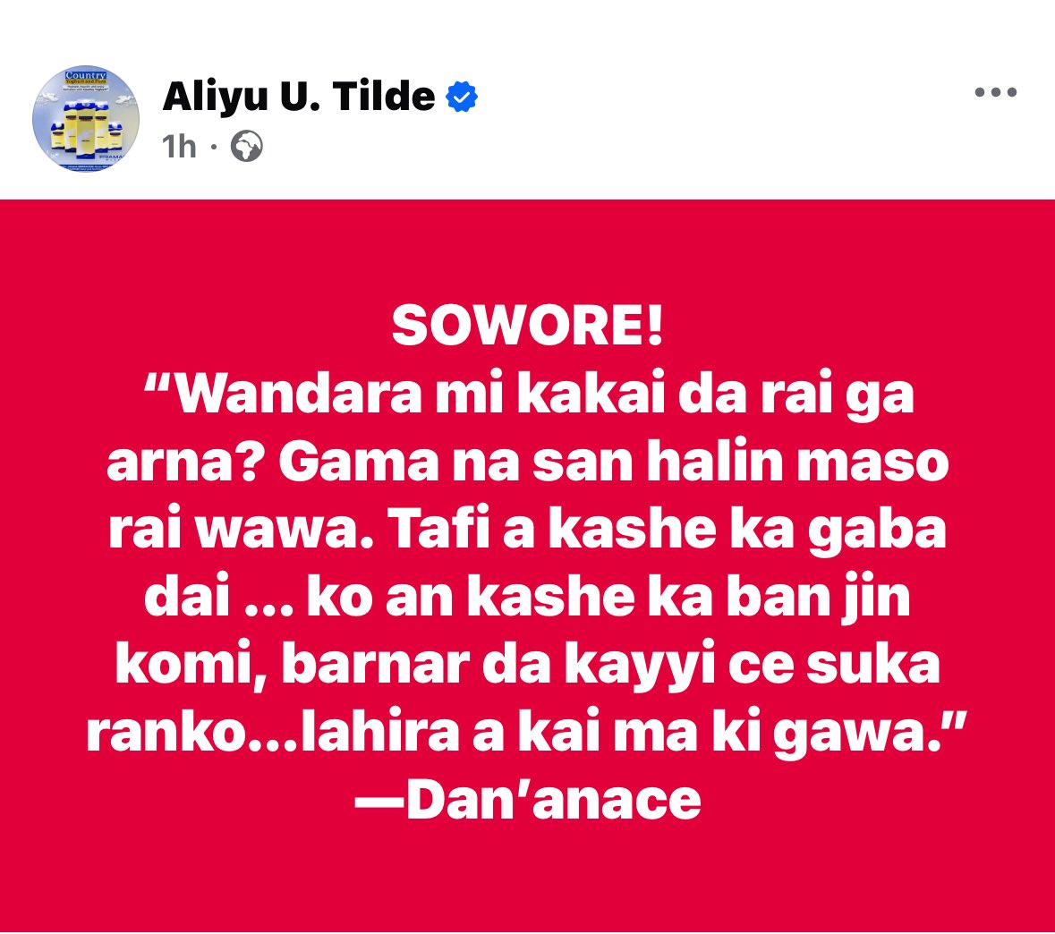 Aliyu U. Tilde (@dr_aliyutilde) on Twitter photo 