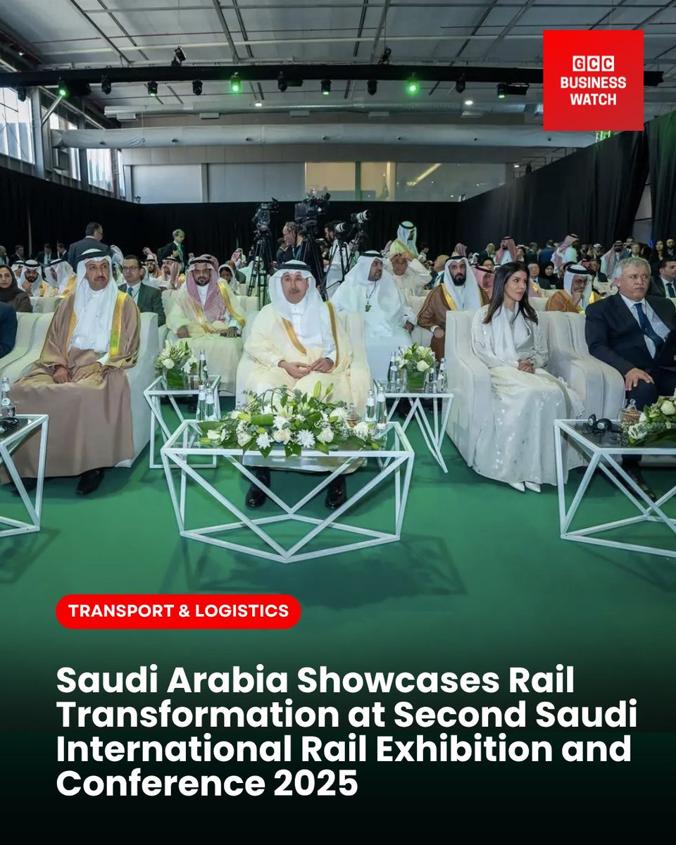 Saudi Arabia drives Vision 2030 mobility goals with the 2nd Saudi International Rail Conference in Riyadh. #Vision2030 #SaudiRail
السعودية تعزز أهداف رؤية 2030 بإطلاق المؤتمر والمعرض السعودي الدولي للسكك الحديدية في الرياض. #رؤية_2030
Read the Full Story: gccbusinesswatch.com/news/saudi-ara…