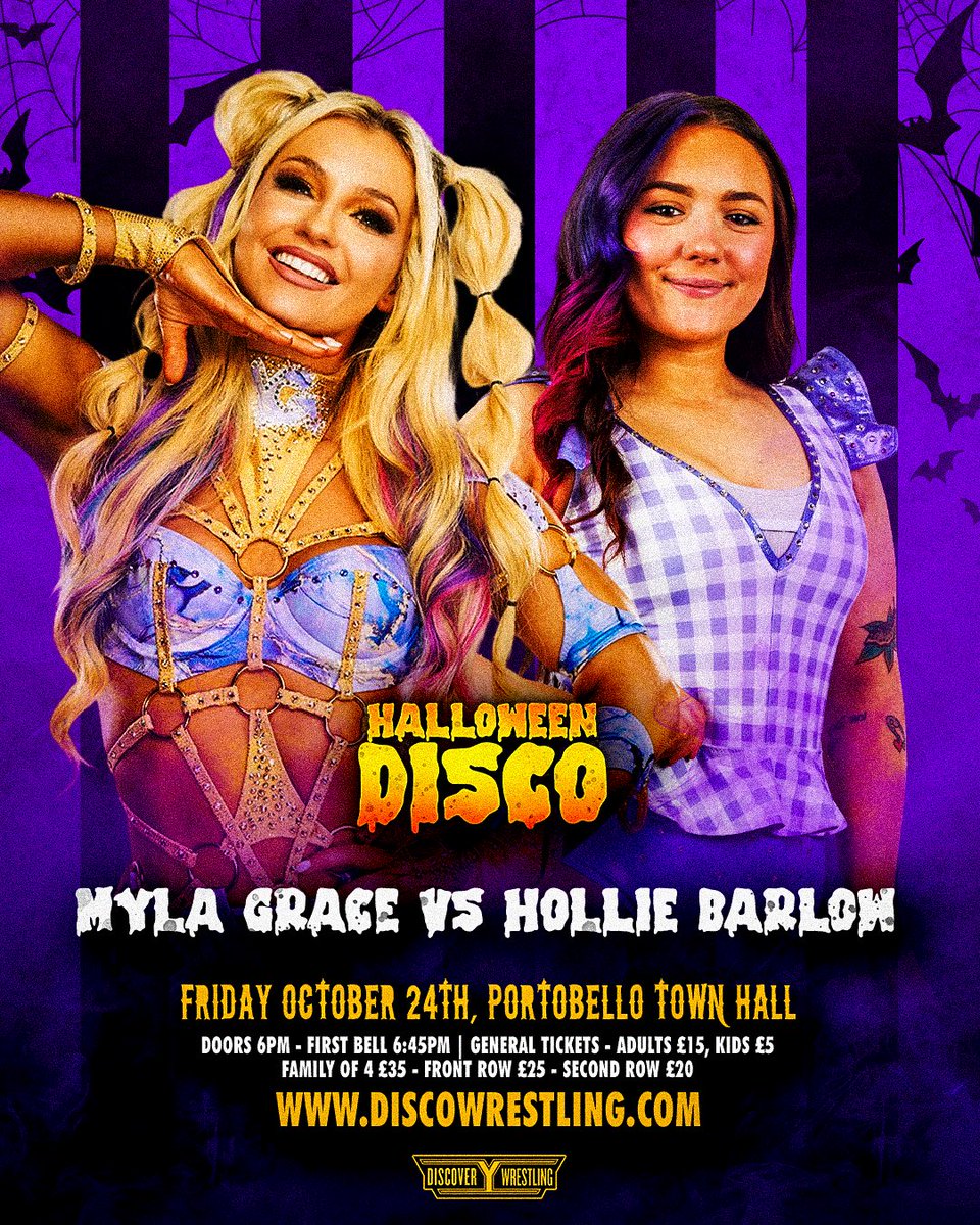 🚨 MATCH ANNOUNCEMENT 🚨

TNA Superstar Myla Grace looks to continue building momentum as she goes one-on-one with a debuting Hollie Barlow! 

🎟️ Ticket link in tweet below 👇🏻