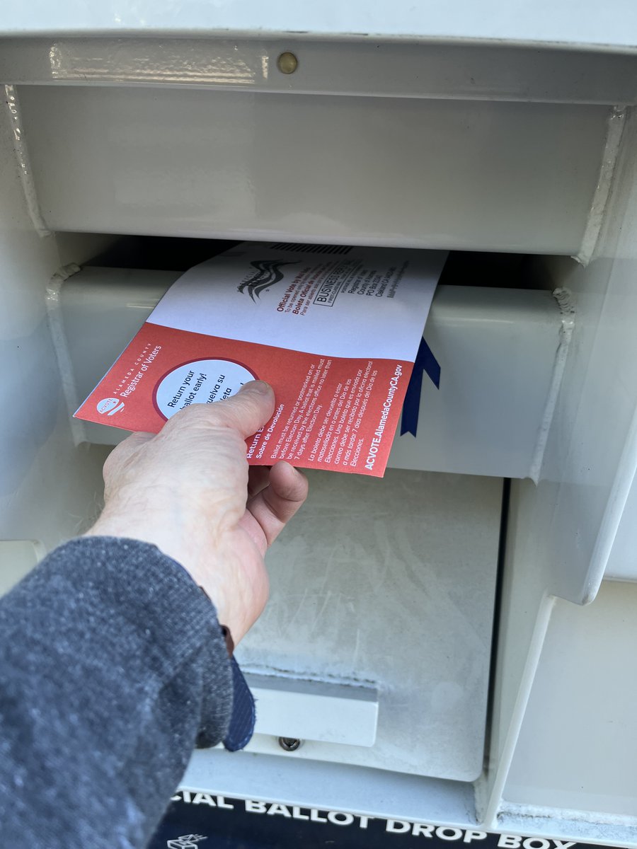 Just voted YES ON 50! Dropbox on Moraga Ave., Oakland, CA.