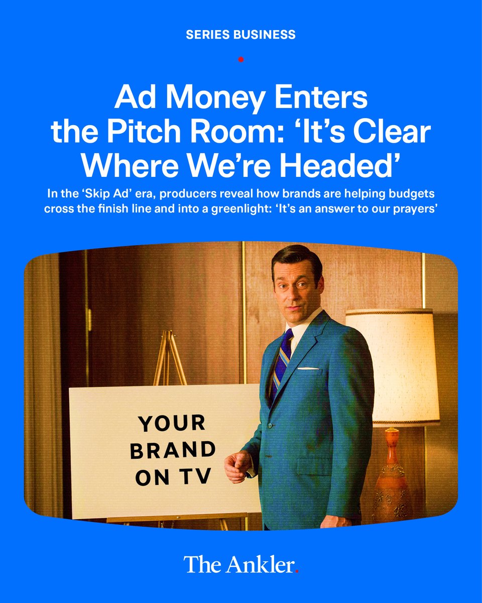 TheAnkler's tweet image. What was once “icky” is now essential.
@elainelow reports how producers from Hello Sunshine to Hartbeat are using brand dollars to get shows made and how buyers’ attitudes have shifted “night and day” theankler.com/p/ad-money-ent…