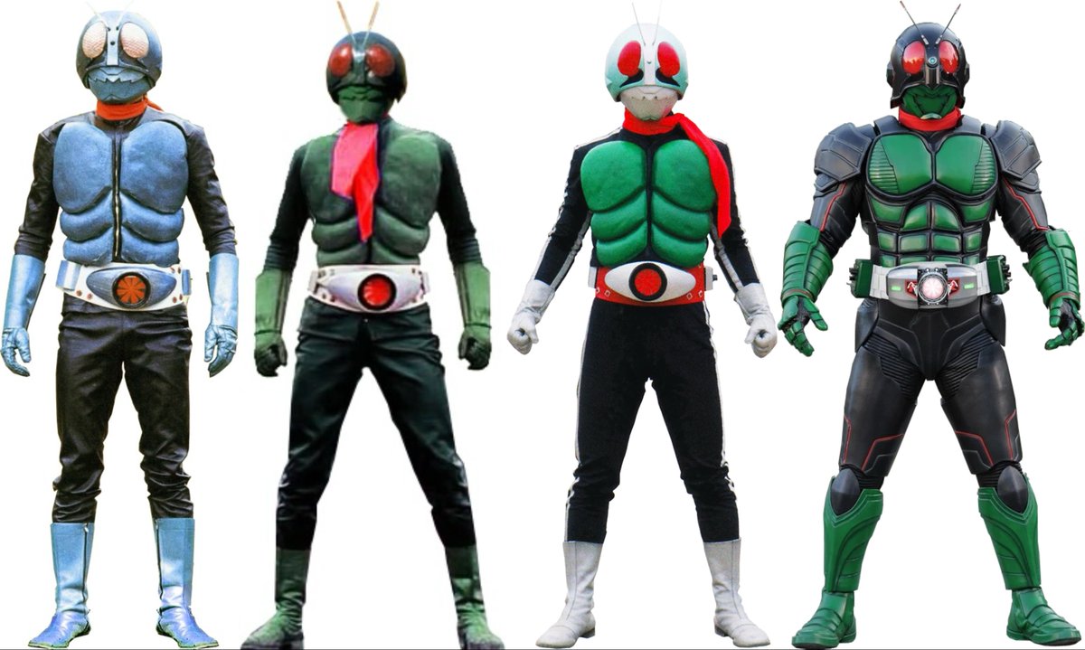 #違うように見えて同じキャラクター
全て藤岡弘、さんの演じる本郷猛 仮面ライダー1号