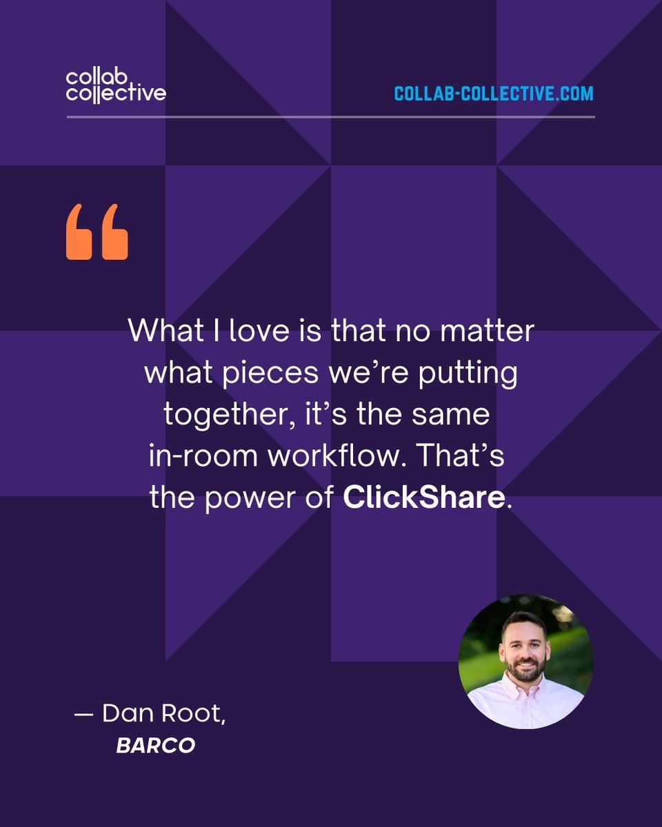 CollabCollect's tweet image. One workflow. Every room. That’s the beauty of @Barco’s ClickShare platform.
In this episode, Craig Durr and Dan Root explore how Barco makes collaboration effortless and consistent across every workspace.
🎥 Watch: youtu.be/peyNNboAtPE
#Barco #ClickShare #WorkplaceExperience…