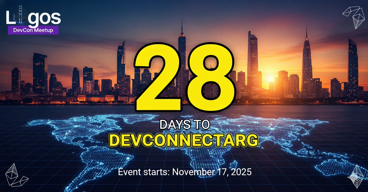 LagosDevcon's tweet image. 28 days to #DevconnectARG!

Pack your bags, bring your ideas, and get ready for a six-day Ethereum takeover in Buenos Aires 🇦🇷

Whether you build, design, lead community or create culture, this is where it all meets.

Follow and stay locked in.
#RoadToDevconnect | #LagosDevcon