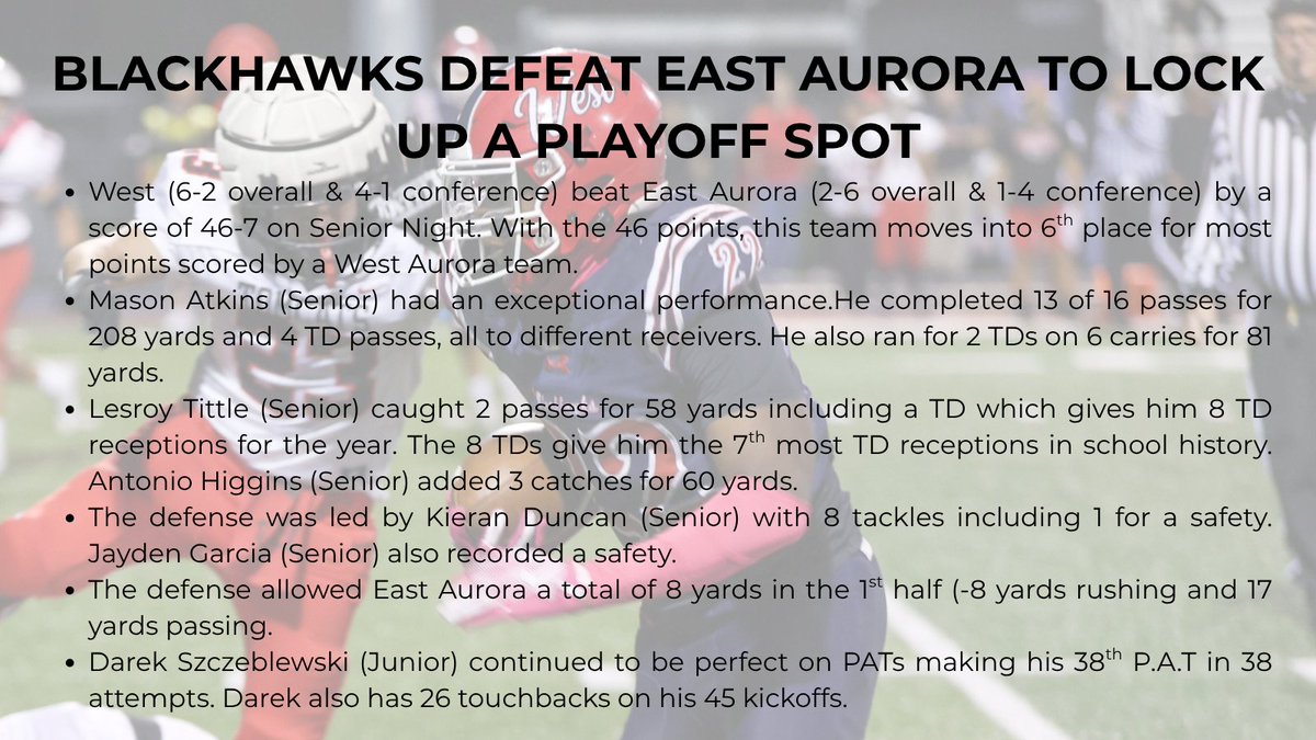 West Aurora Football (@wablackhawkfb) on Twitter photo 
