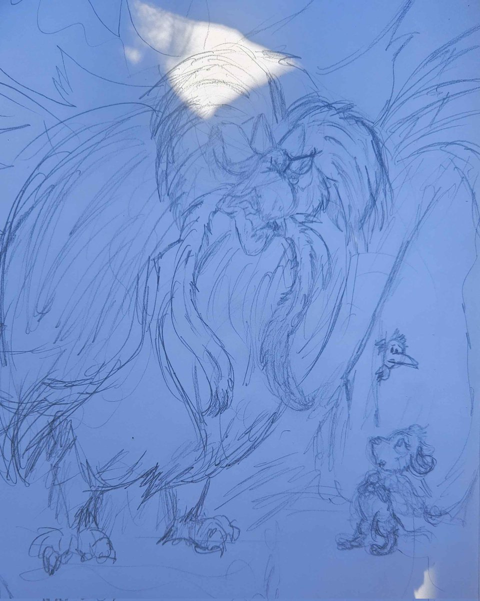 Late Day 18 <a href="/toontober/">TOONTOBER</a> Don Bluth art of Brisby &amp; Great Owl from Secret of Nimh one of my favorite animated films by <a href="/DonBluth/">Don Bluth</a> 🐁🦉#Toontober2025