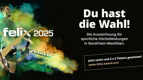 Das Publikumsvoting für die NRW-Wahl "Sportler*innen des Jahres" ist gestartet: Ab sofort können alle Bürger*innen unter felix-award.nrw für ihre persönlichen Favorit*innen abstimmen - der felix award 2025 wird in sieben Kategorien verliehen! lsb.nrw/medien/news/ar… <a href="/DOSB/">DOSB</a>