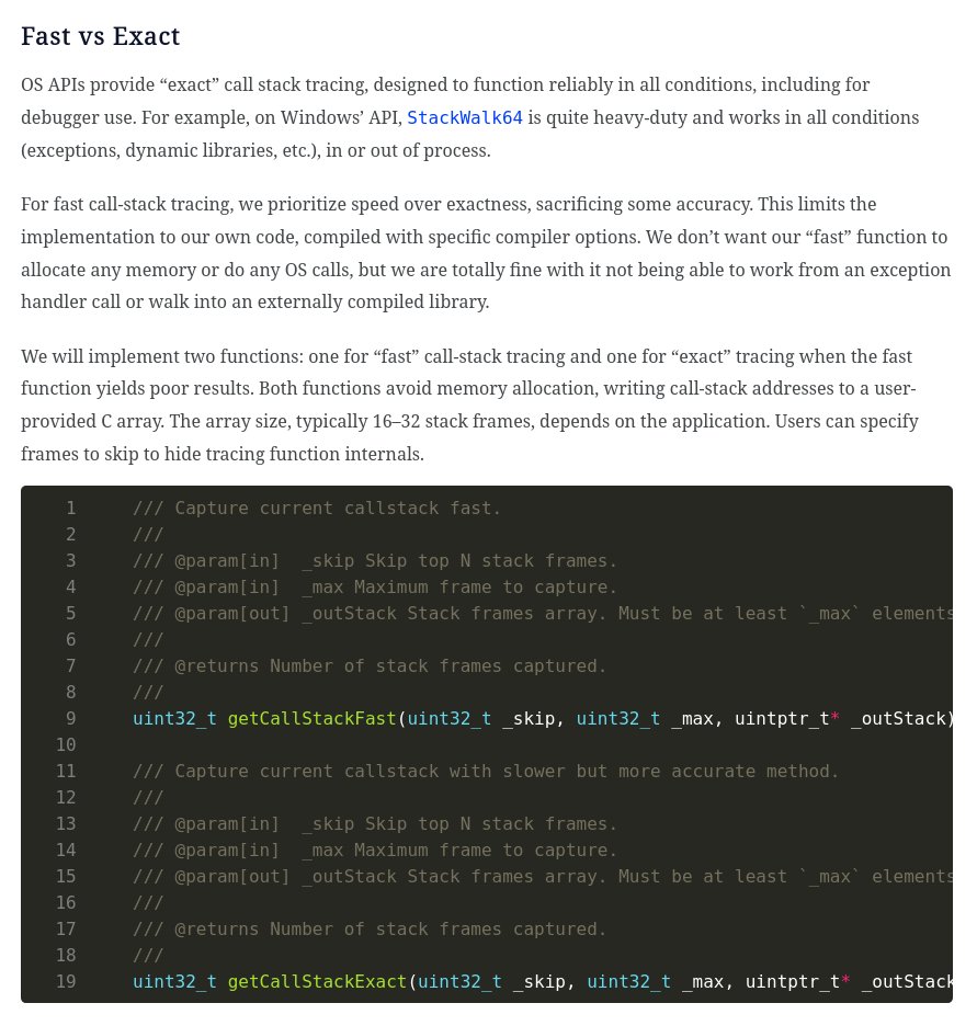 bkaradzic's tweet image. I wrote a blog post about fast call-stack backtracing. Hopefully, someone making an intrusive profiler, memory tracker, or logger will find it useful...
bkaradzic.github.io/posts/fast-cal…