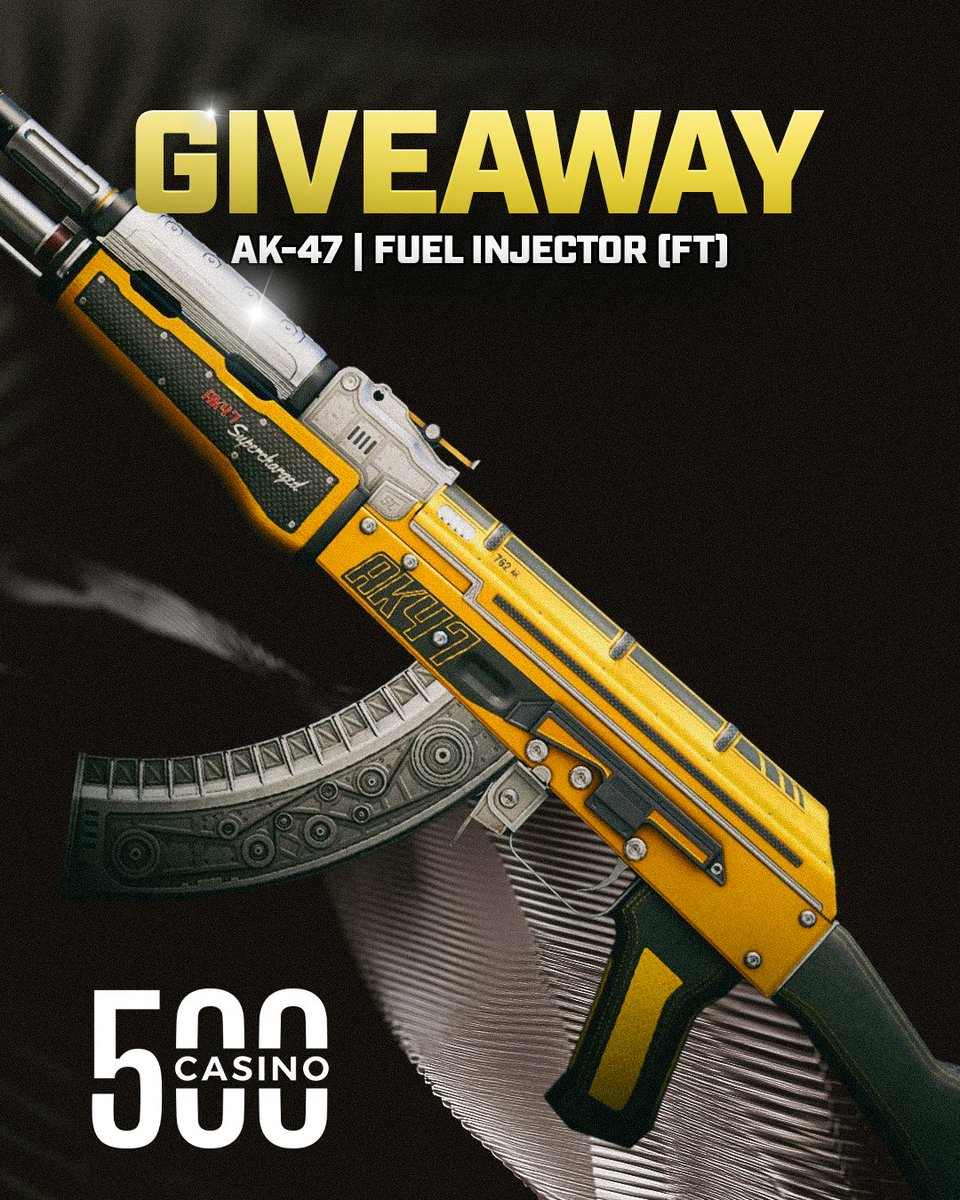 Real_HeatoN's tweet image. 🚨 GIVEAWAY ALERT! Together with @500Casino we've got something really special for you guys. Completely free to join, so don't miss this one!
Prize to win:
⭐️ AK-47 | Fuel Injected (FT)!
Follow these steps to participate:
1. Follow @Real_HeatoN & @500Casino
2. Repost this post…