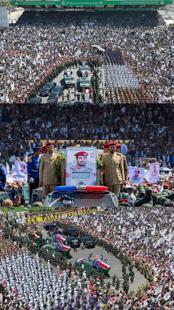 يوم مؤلم وحزين ولكن كان وداع يليق
بـ قائـ ـد الأنتصارات رئيس هيئة الأركان العامة 
الفريق الركن الشهـ ـيد || محمد عبدالكريم الغماري
" السيـ ـد هاشم "

#شهداؤنا_عظماؤنا