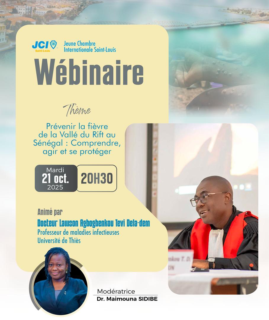 👩‍⚕ Webinaire sur la fièvre de la Vallée du Rift🦟🦠 

"Ne sous-estimez pas les petits adversaires : un lion se voit, pas un virus."🦠

#jcisaintlouis
#CONA2025
#prévention
#valléedurift