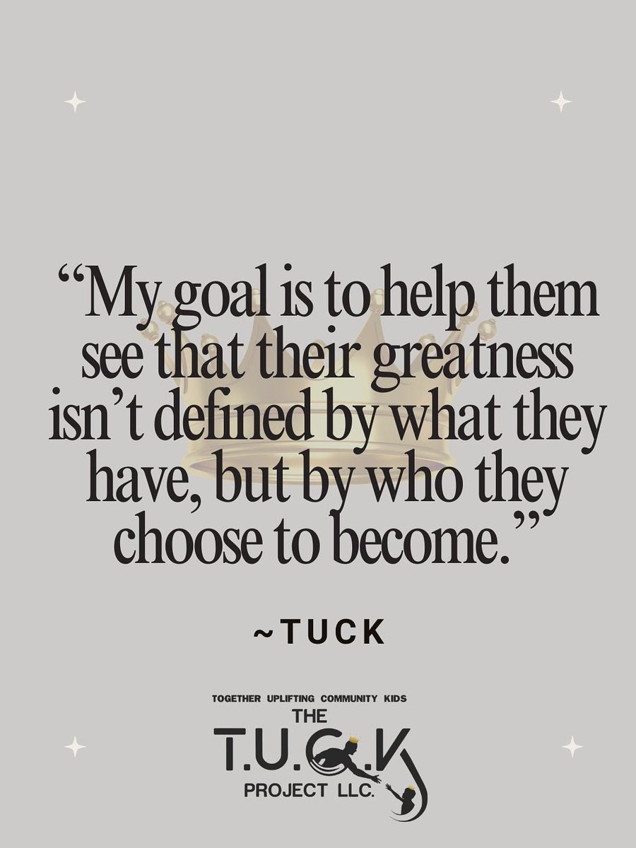 terrance_tuck's tweet image. The Tuck Project Male Mentoring is all about empowering young men to become the best version of themselves! 💪🏾 It’s not about the clothes you wear or the things you own, it’s about your character, your mindset, and the goals you’re chasing. #TuckProject