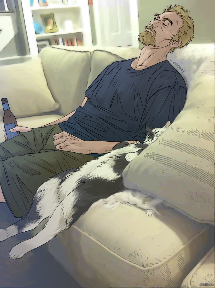 #VINLAND_SAGA modern!au
the Dad and the Cat he didn't want