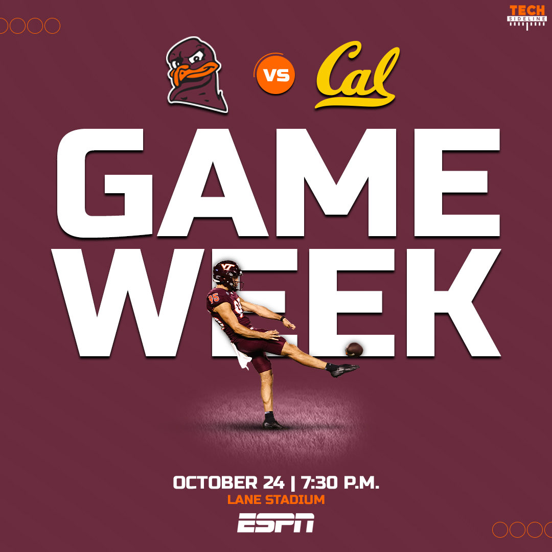 TechSideline's tweet image. Game No. 8

Cal

#Hokies
