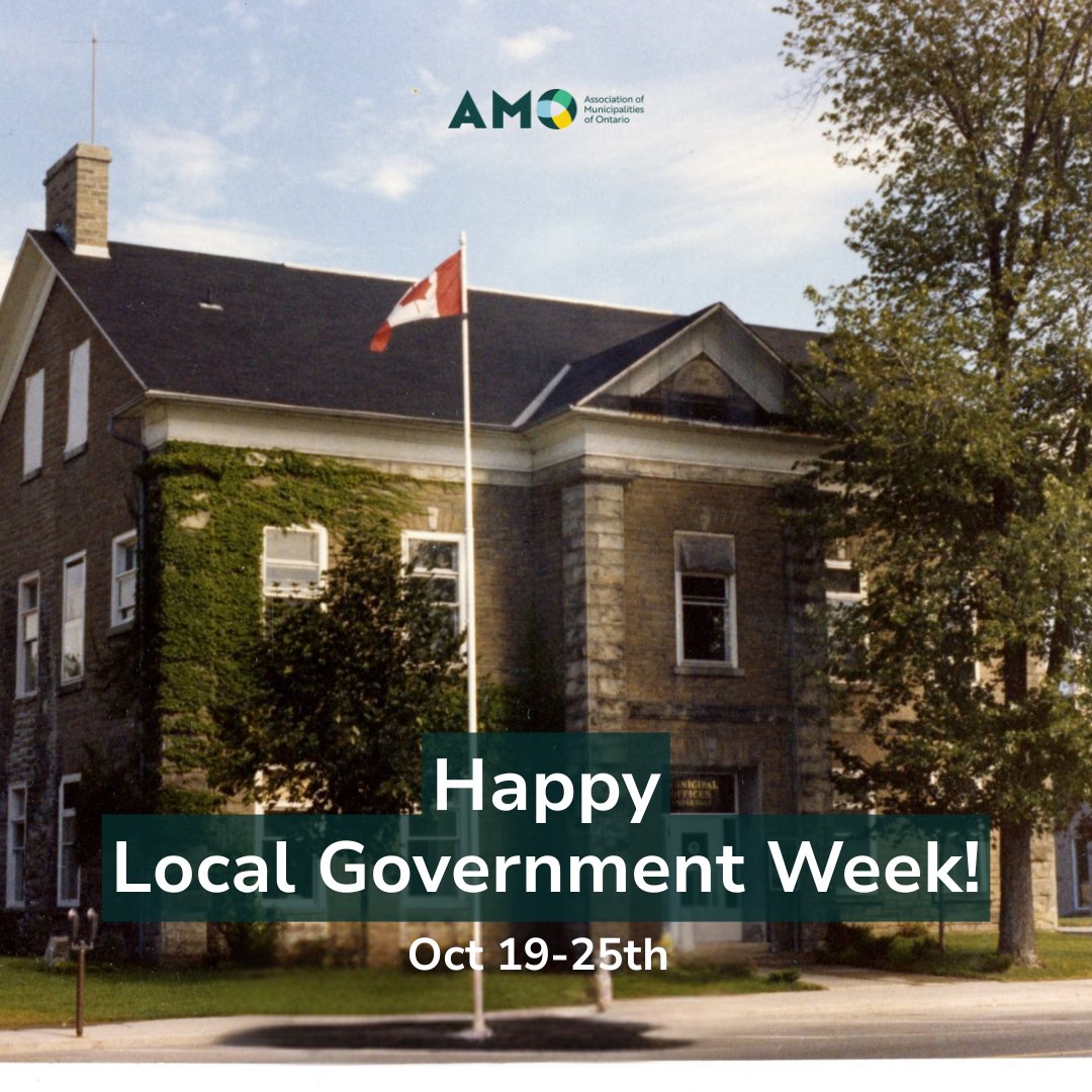 #LocalGovWeek is an opportunity to thank and recognize the municipal staff and elected officials  tackling issues we care about most, and providing the services that we rely on every day. 

THANK YOU for all that you do.

#AMO #LocalGovernment #OnMuni #OnPoli