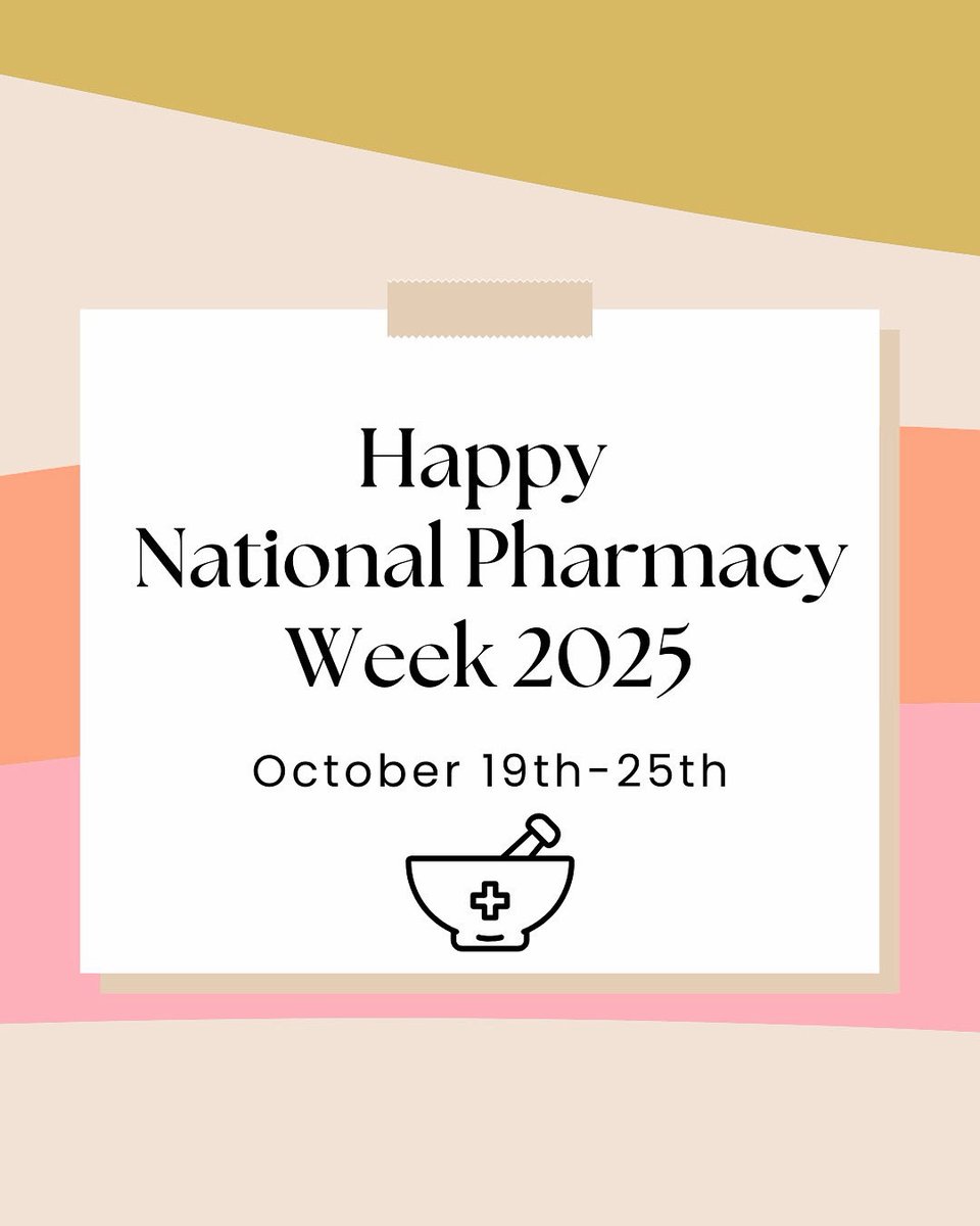Happy Pharmacy Week! 

National Pharmacy Week 2025 is October 19-25! 

This year we will highlight different areas of pharmacy and how these areas contribute to the care of pediatric patients! Follow along with our Instagram stories as we will have fun interactive posts!