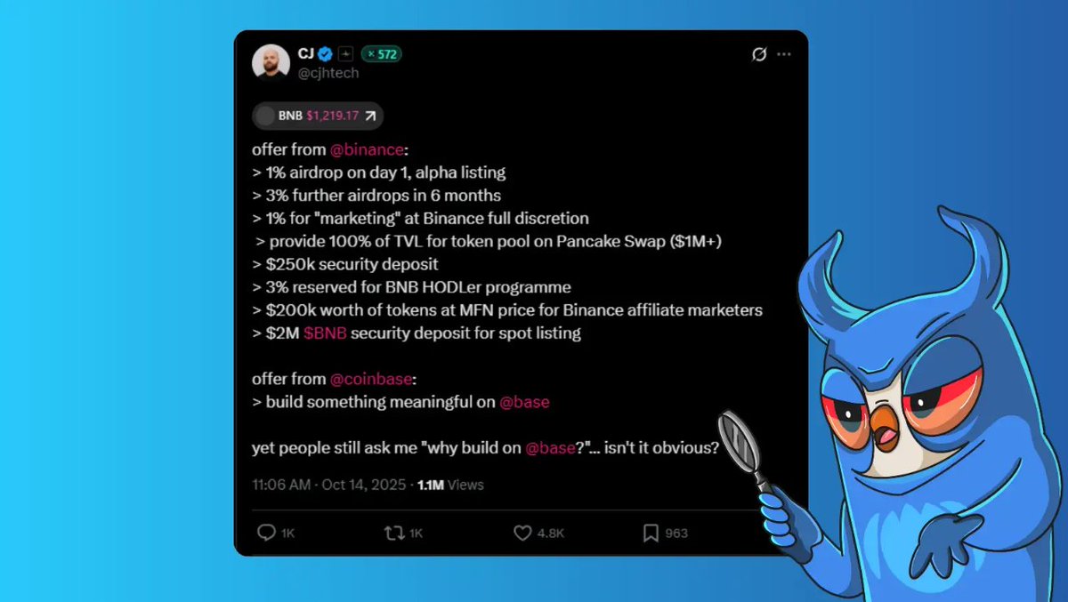 Yesterday, CJ, the founder of <a href="/trylimitless/">Limitless</a>, exposed Binance's terms for listing the Limitless token, and it caught significant attention.

The conditions from one of the industry's major exchanges seem far from fair. They're extremely demanding.

CJ went on to highlight how much