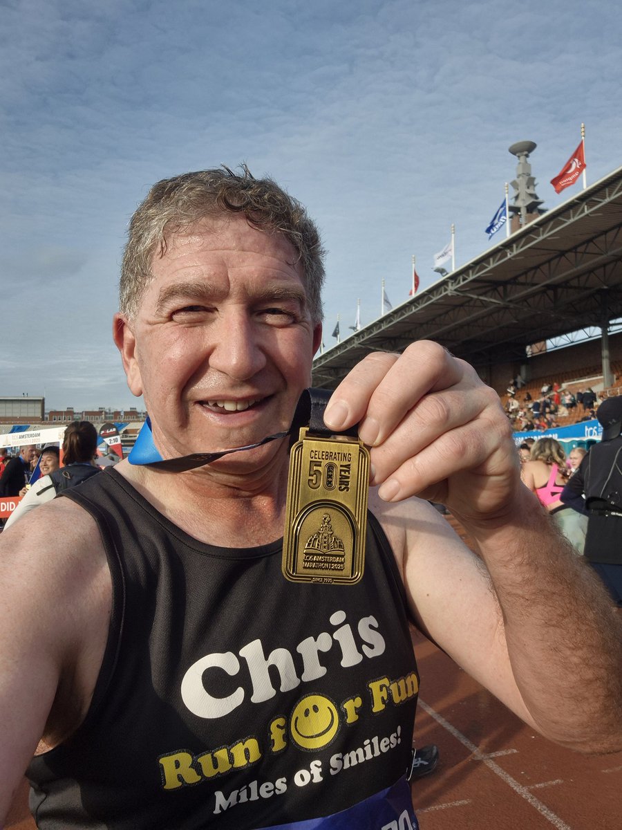 Amsterdam Half Marathon done again. 10 mins slower than last time but 10 years wiser. 🏃‍♂️🏅