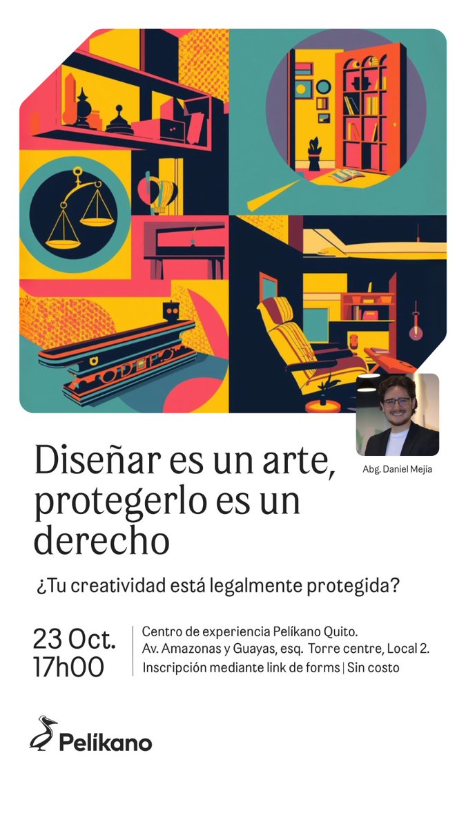 DanielM25012001's tweet photo. ¿Quieres conocer o aprender cómo proteger legalmente el arte comercial / industrial?

¡Estás cordialmente invitadx a este evento!

🗓️ 23 de octubre de 2025
⏰17h00
📍Centro de Exposiciones Pelikano Quito

Link de registro: https://t.co/YBa3nCqiYH https://t.co/WBRo4x3NoT