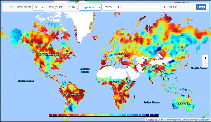 DroughtSPEI's tweet photo. ✅ Actualización  
📊 Monitor de #sequía SPEI con los datos de #septiembre de 2025.  
📲 https://t.co/fRP3Q28TjV 
#CSIC #SPEI #clima https://t.co/PgxYfqa1LZ