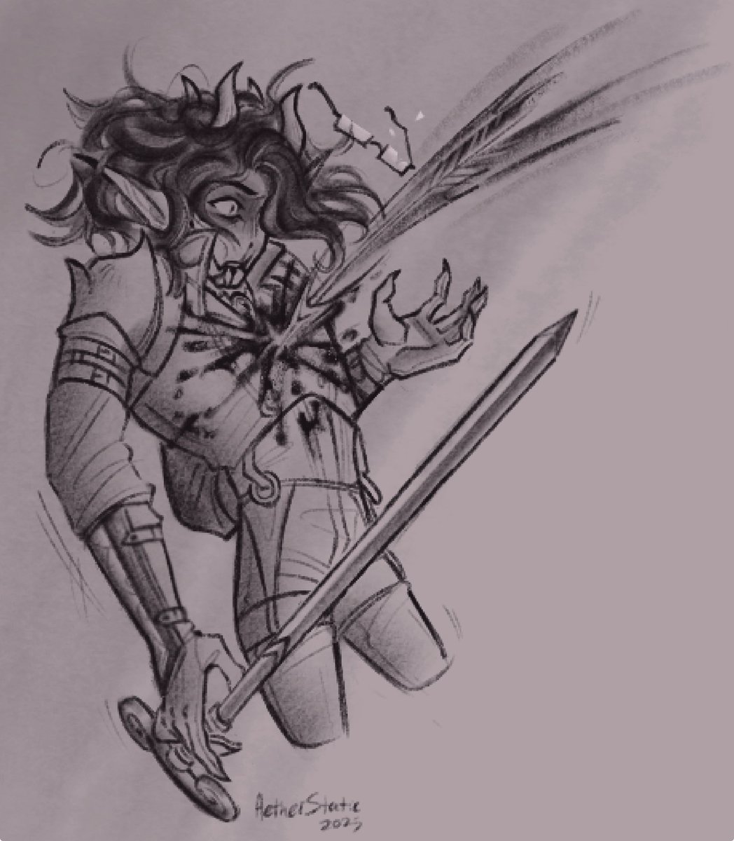 staticsshifter's tweet image. TW blood
.
.
Artistic depiction of his first big whoops moment 

#staticsocs #ocs #ConcreteGarden