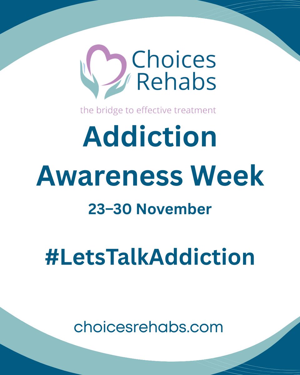 ChoicesRehabs's tweet image. National Addiction Awareness Week 2025.

Addiction affects millions of people across the UK, but too often, stigma and silence prevent people from reaching out for help.

choicesrehabs.com
The Bridge to Effective Treatment

#LetsTalkAddiction #AddictionAwarenessWeek