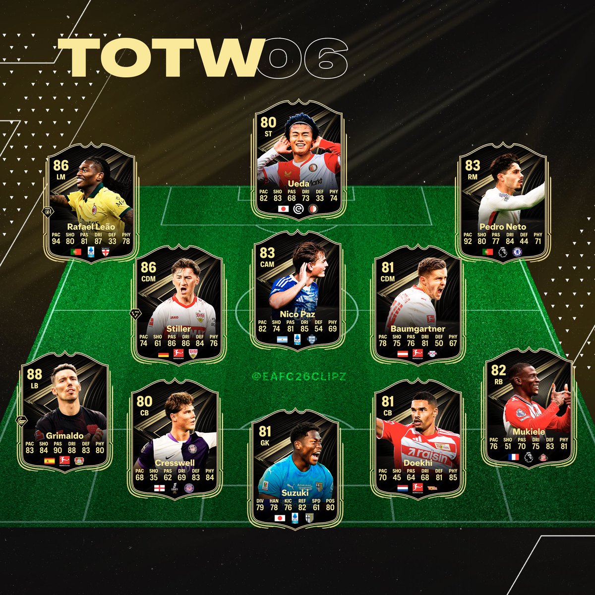 eafc_clipz's tweet image. TOTW 06 Prediction 👀
#EAFC #EAFC26 #FC26
