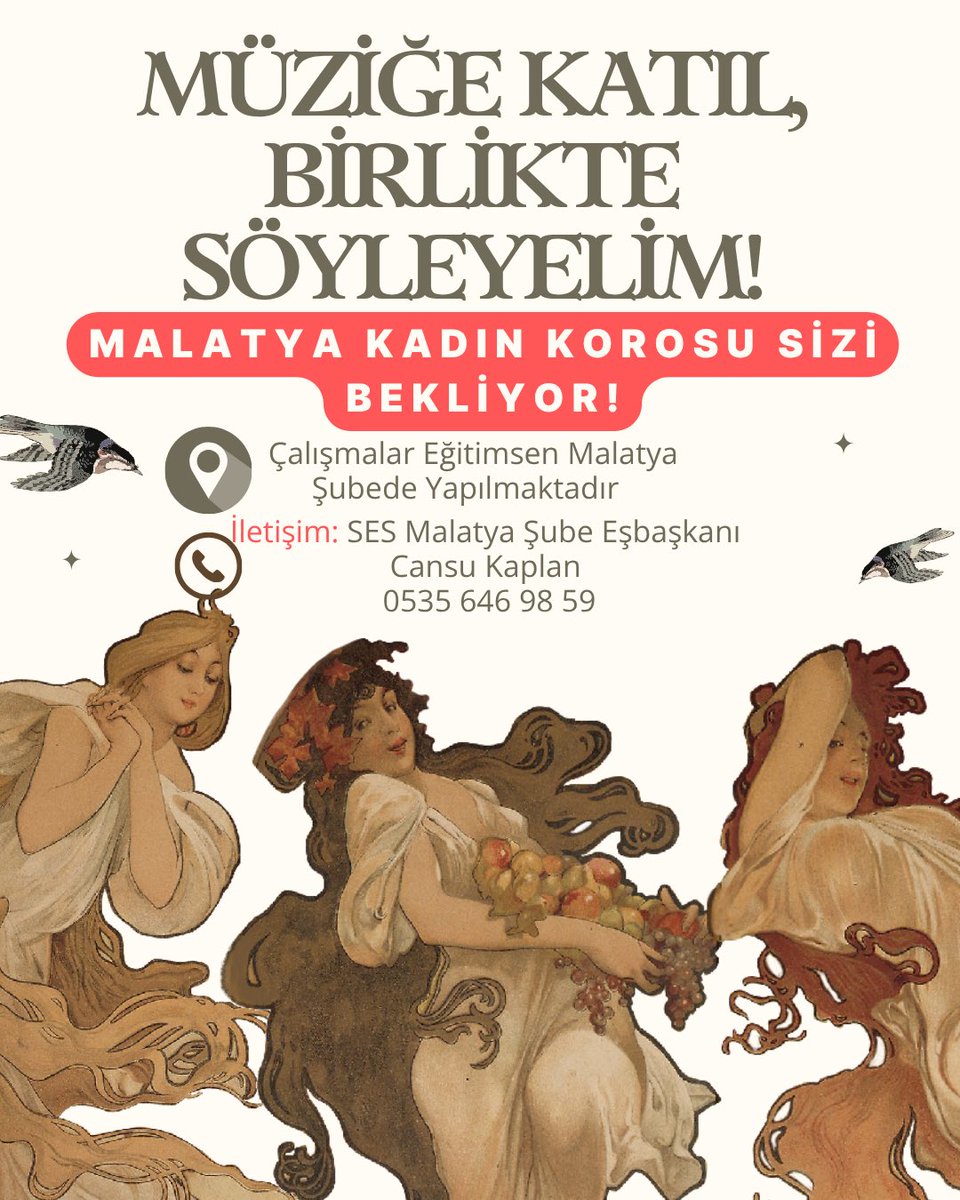 🎶 Kadın Korosu Sesini Arıyor! 🎶

KESK Malatya olarak Kadın Korosu çalışmalarına sizleri de davet ediyoruz. Birlikte söyleyip güçlenmek, dayanışmayı hissetmek ve güzel vakit geçirmek için aramıza katılın

İletişim no: SES Malatya Şube Eşbaşkanı Cansu Kaplan
0535 646 98 59